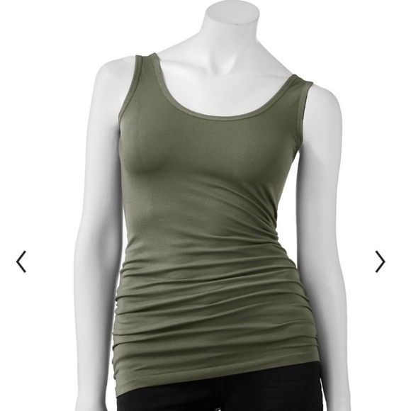 Rock & Republic Tops - Rock & Republic Seamless Olive Green Tank Top New Without Tags